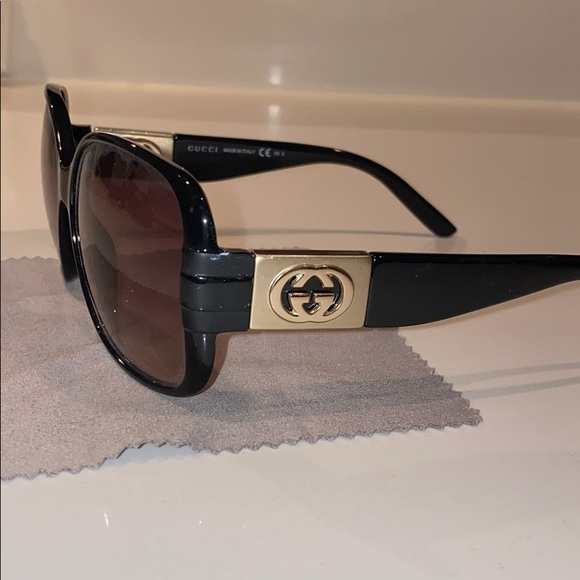 Gucci Accessories - GUCCI Gold Logo Shades
